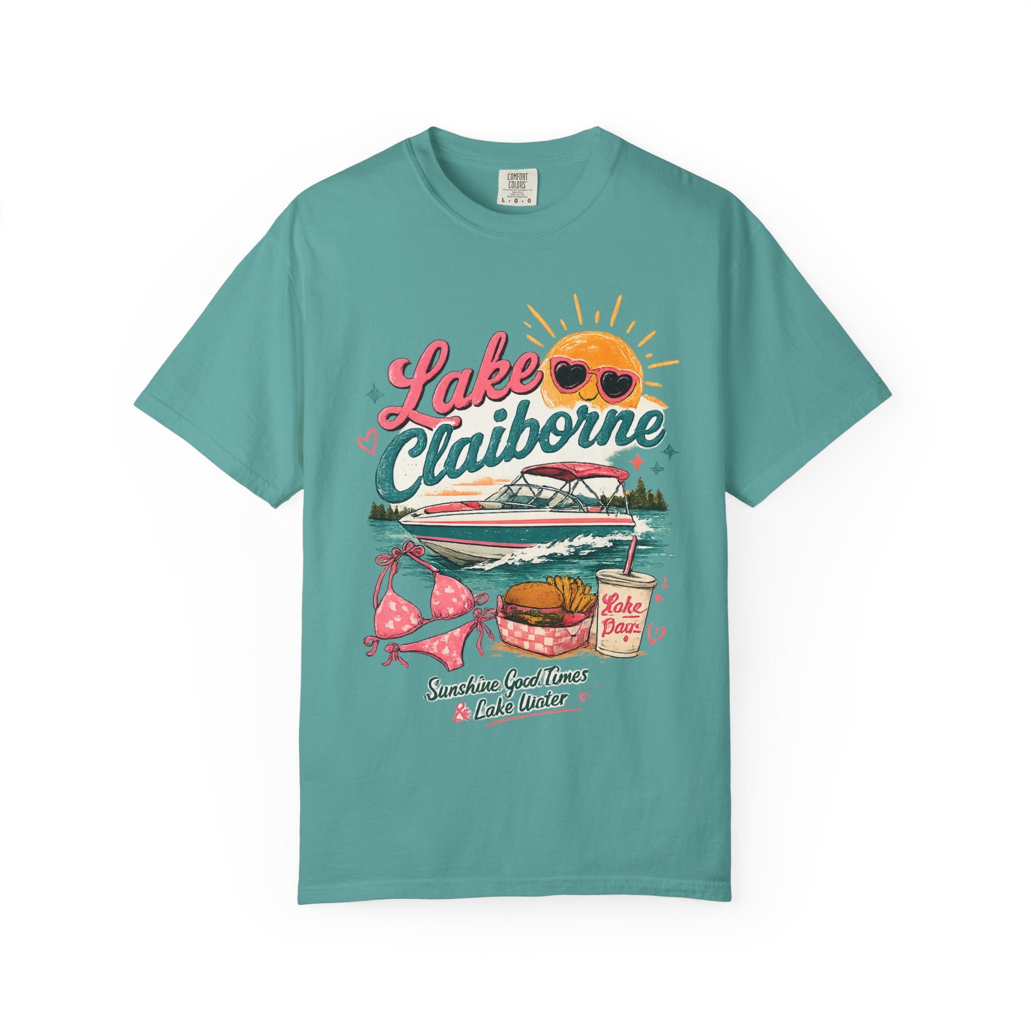 Lake Claiborne T-Shirt — Retro Lakeside Summer Graphic Tee