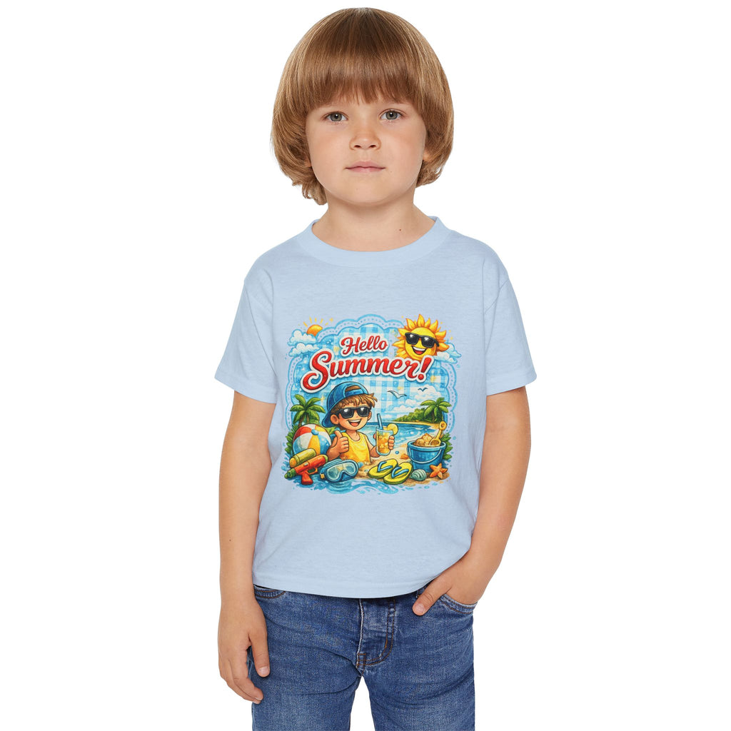 Hello Summer! Toddler T-Shirt — Cute Beach Vacation Tee for Kids