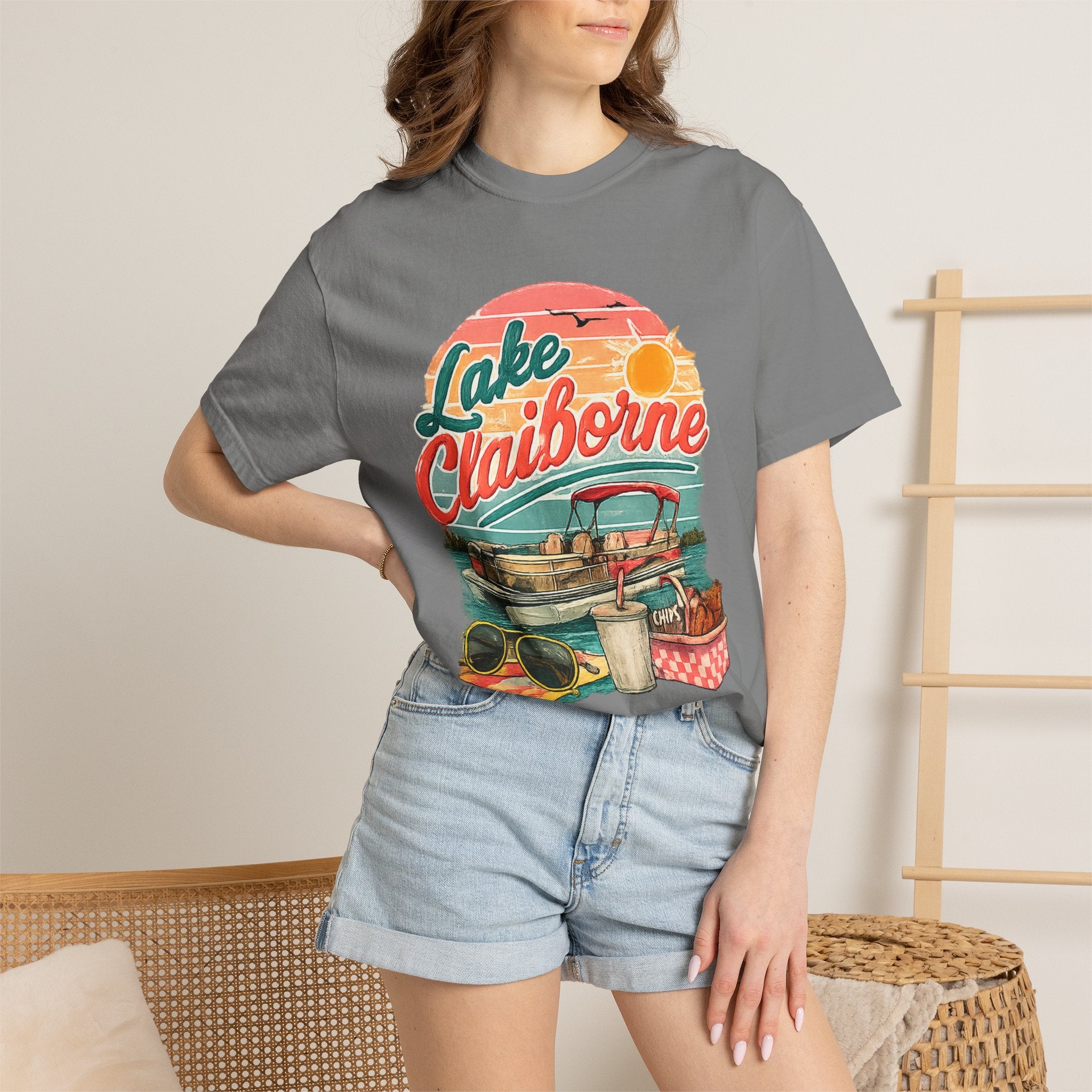 Lake Claiborne Retro Picnic T-Shirt