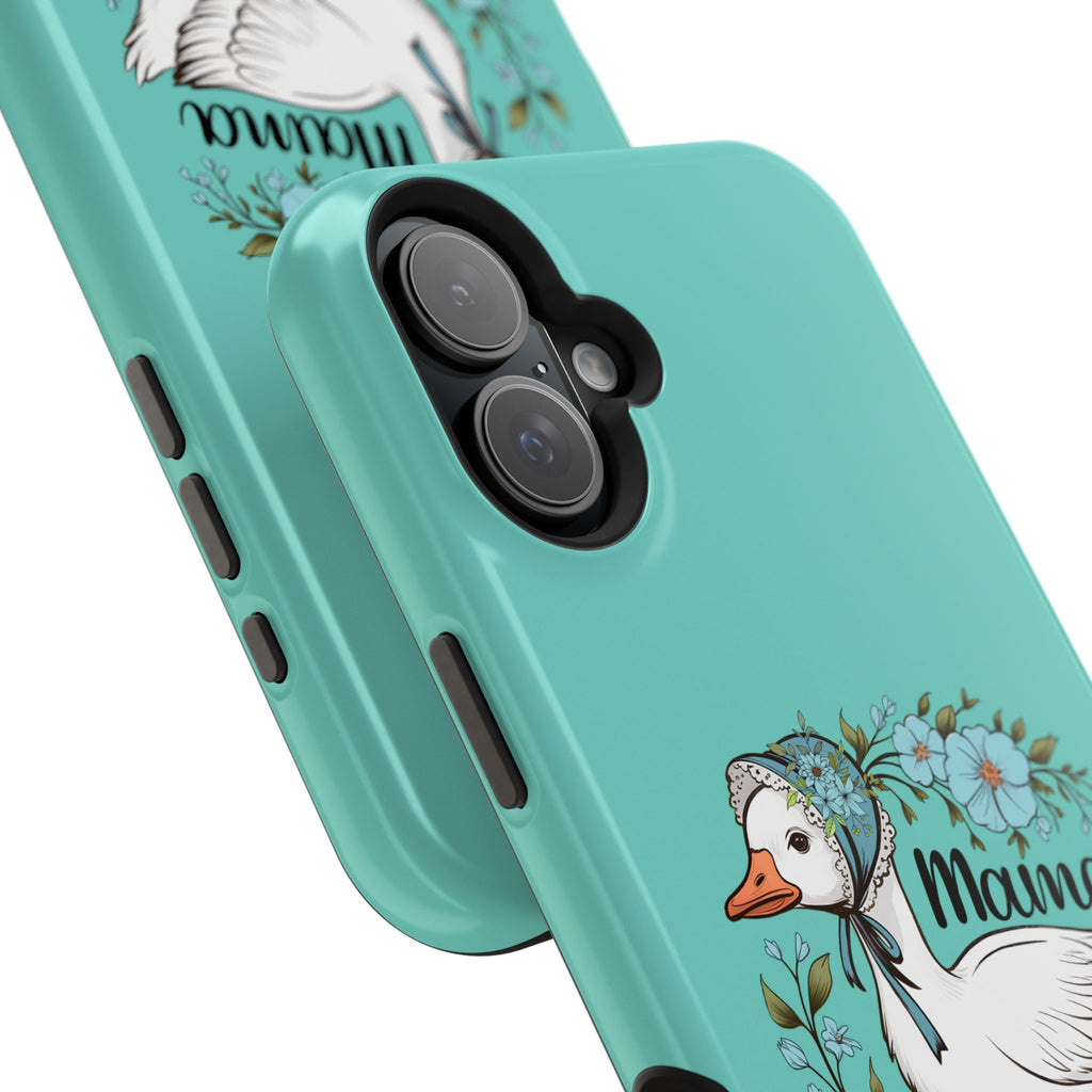 Mama Goose Phone Case — Cute Floral Goose Magnetic Impact‑Resistant Cover