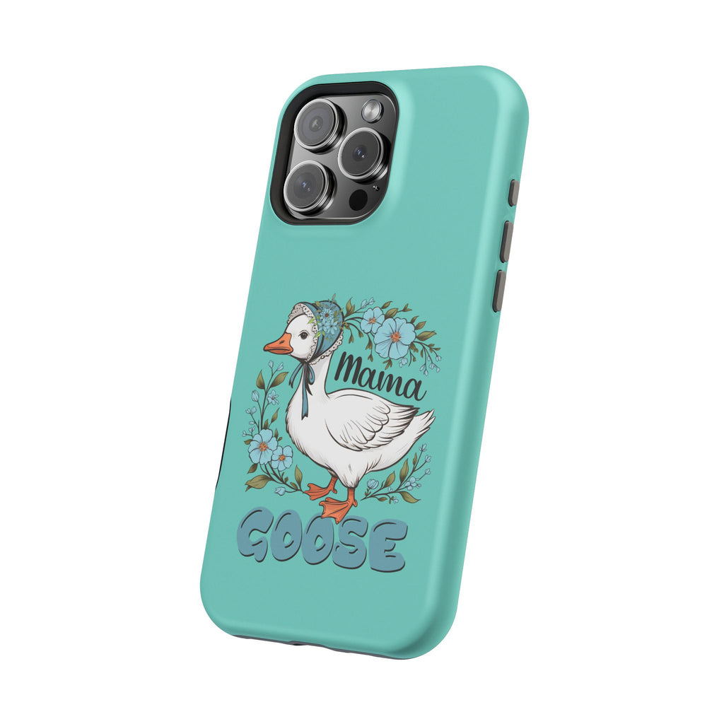 Mama Goose Phone Case — Cute Floral Goose Magnetic Impact‑Resistant Cover