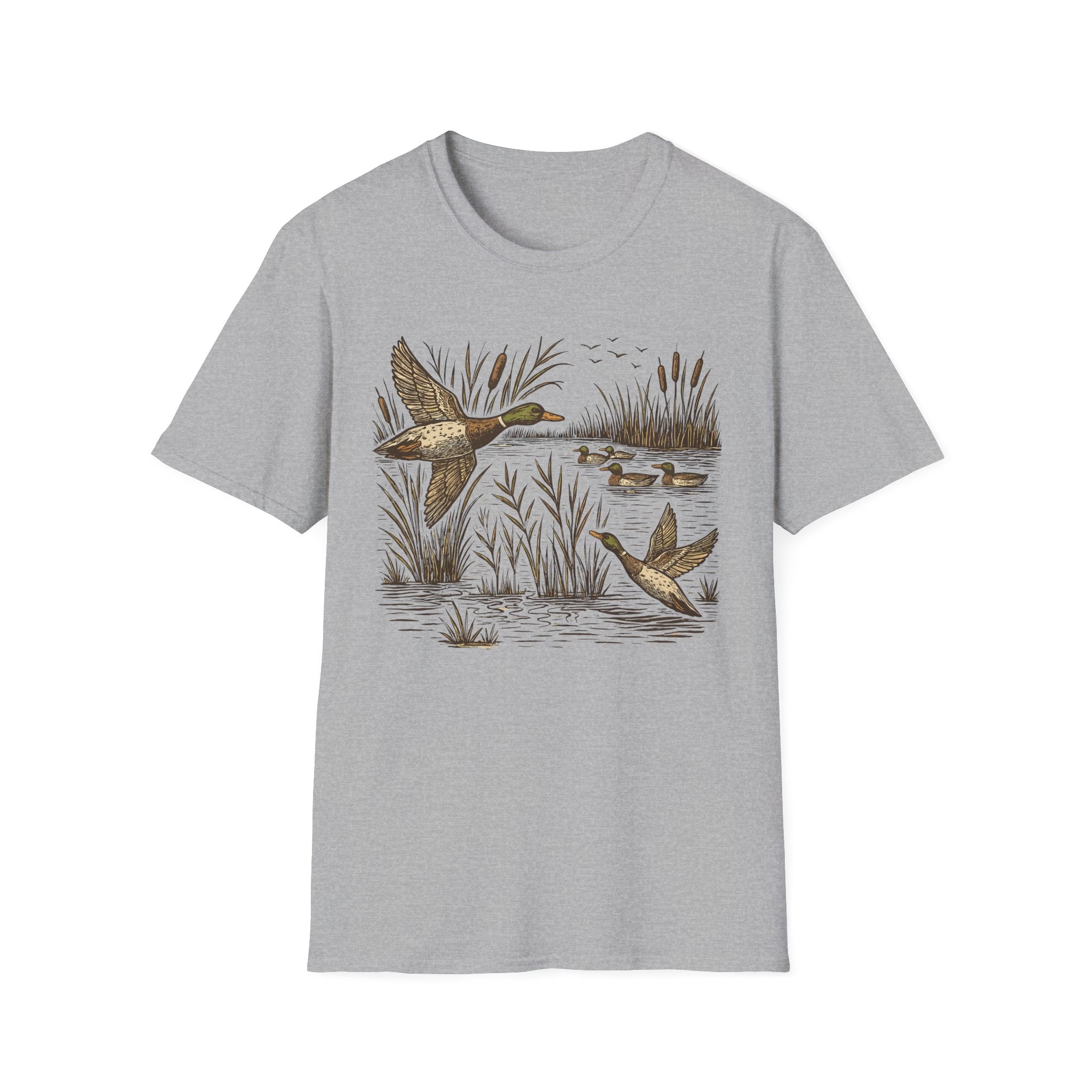 Mallard Duck T-Shirt – Vintage Flying Ducks Wildlife Graphic Tee