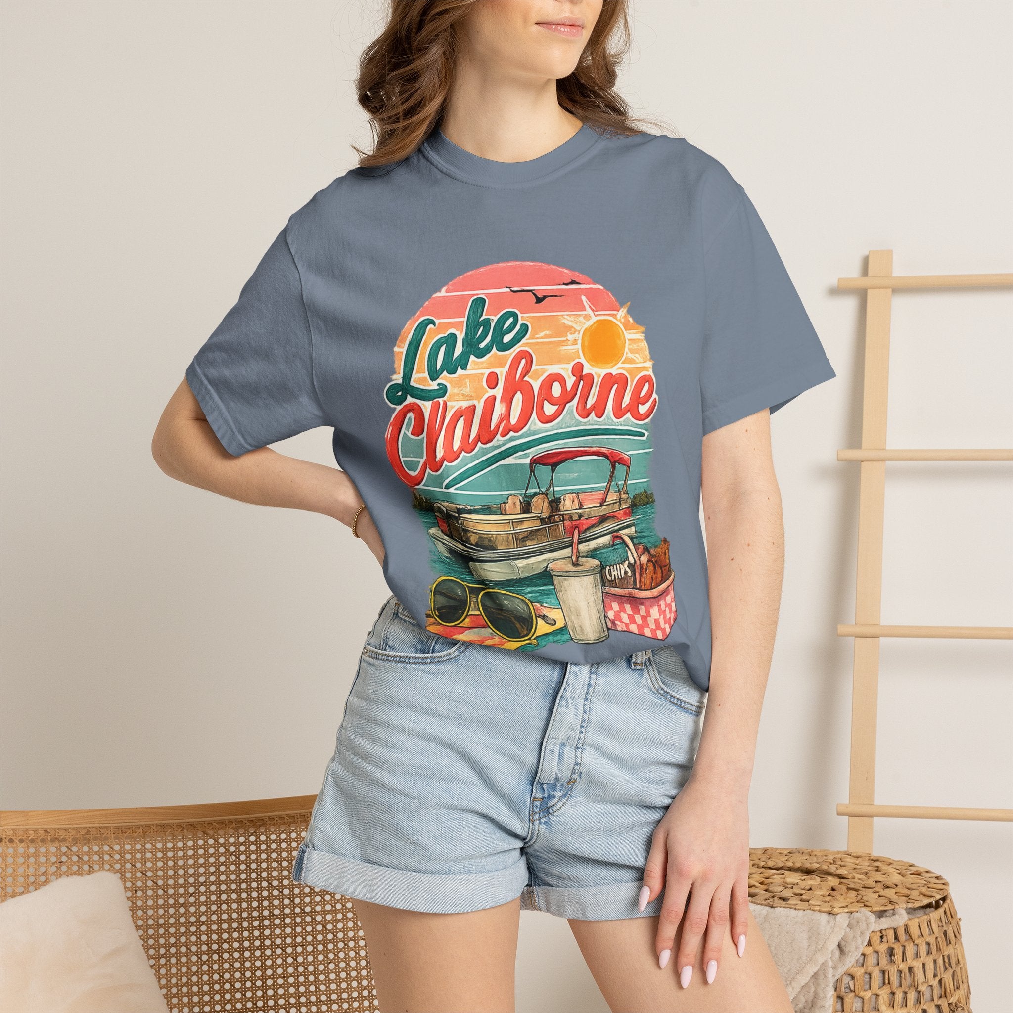 Lake Claiborne Retro Picnic T-Shirt