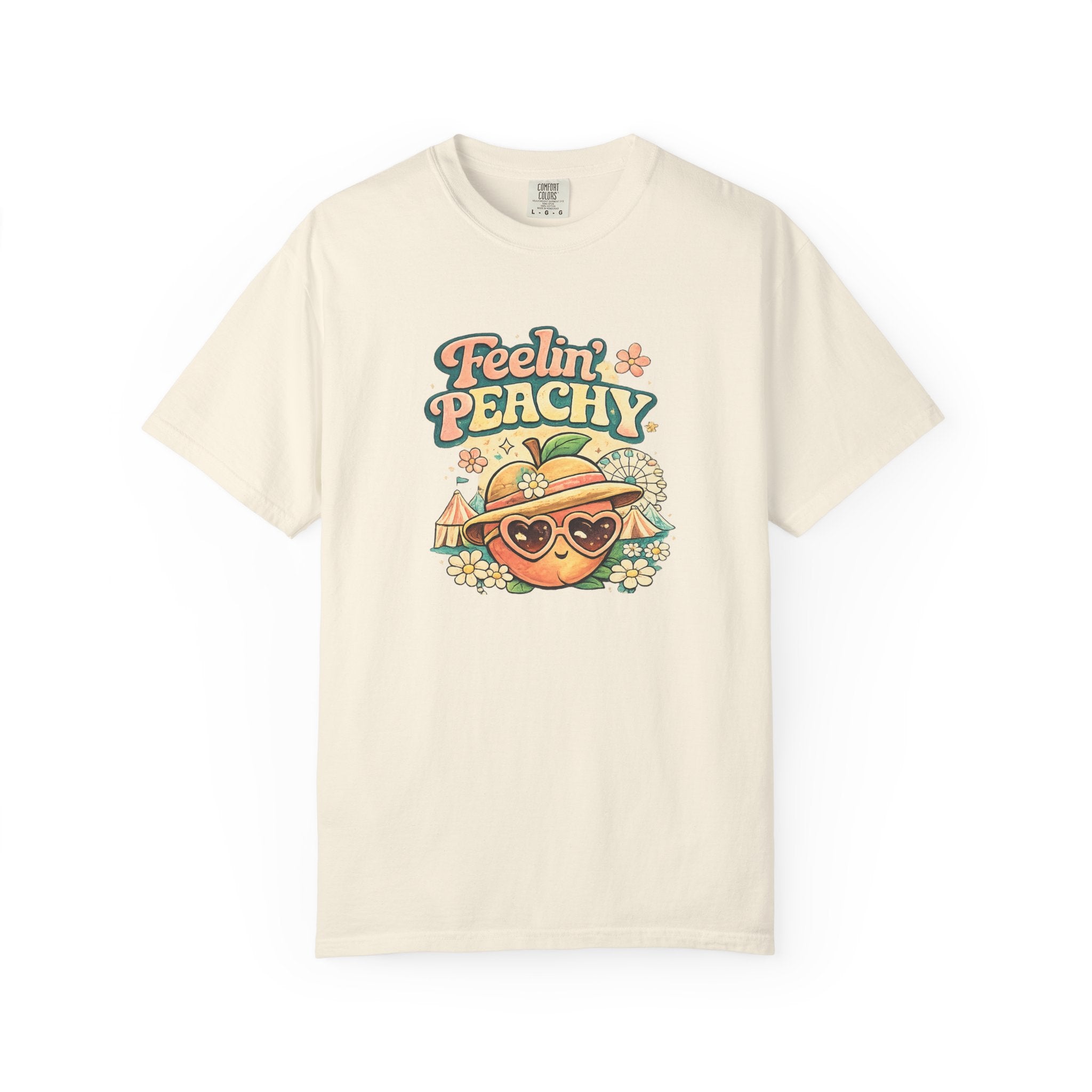 Feelin' Peachy T-Shirt – Retro Summer Peach Graphic Tee