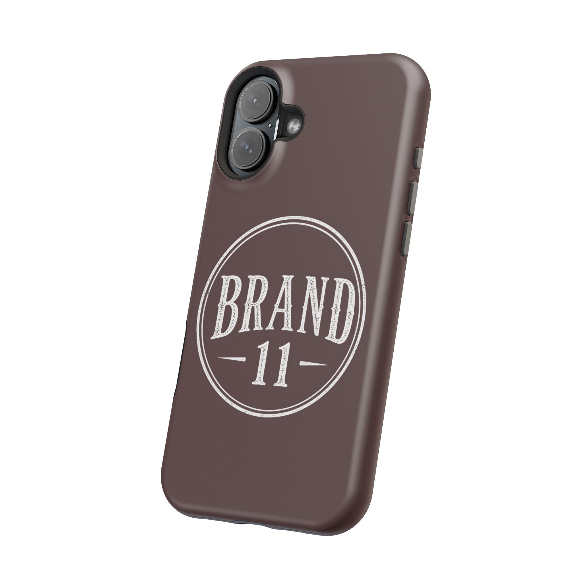 Magnetic Impact-Resistant Phone Case — Vintage 'Brand 11' Logo, MagSafe-Compatible Protective Cover