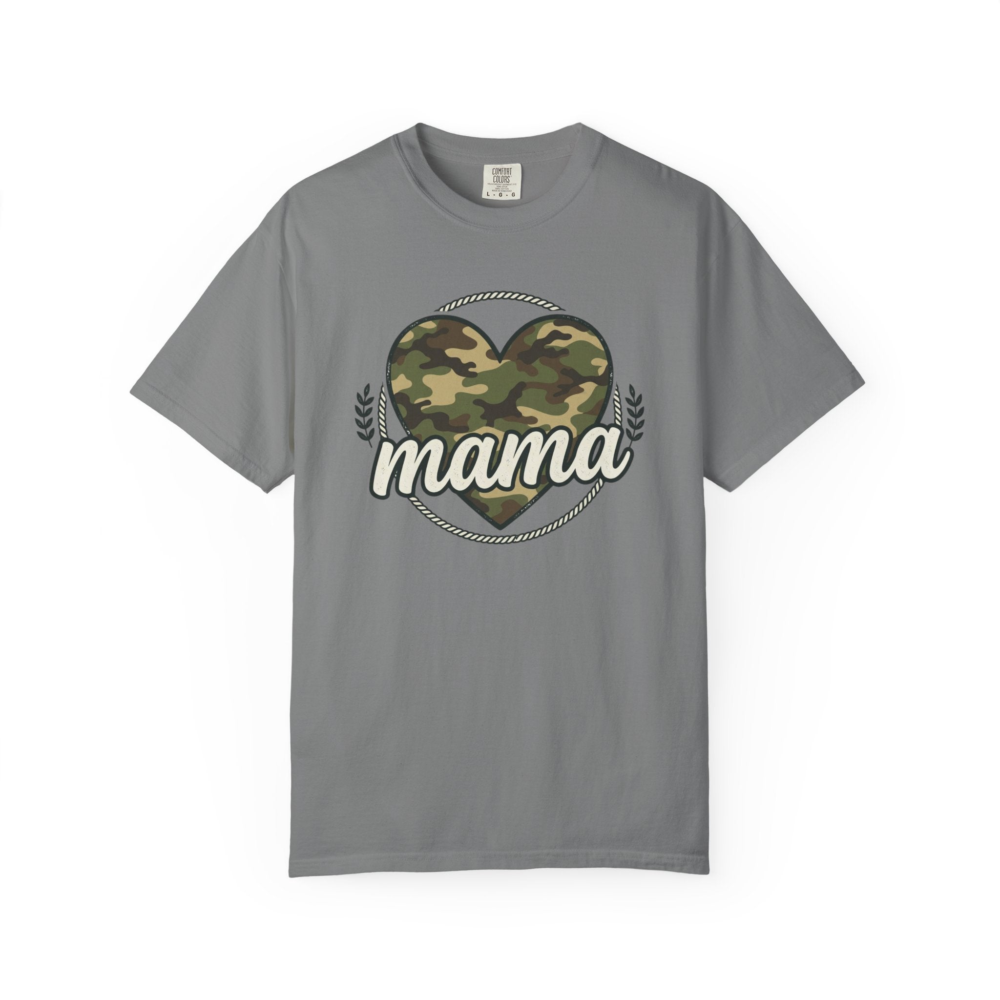 Mama Camo Heart T-Shirt — Military Camouflage Mom Tee