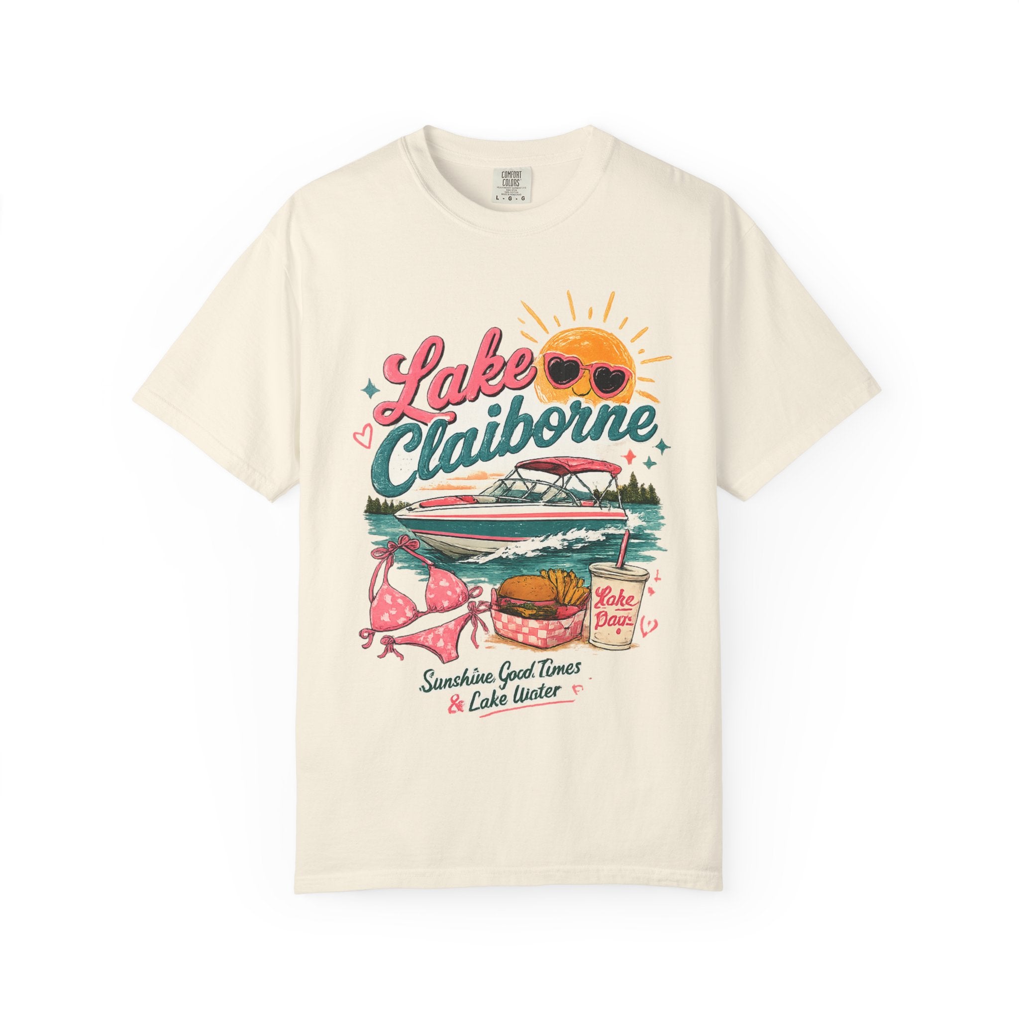 Lake Claiborne T-Shirt — Retro Lakeside Summer Graphic Tee