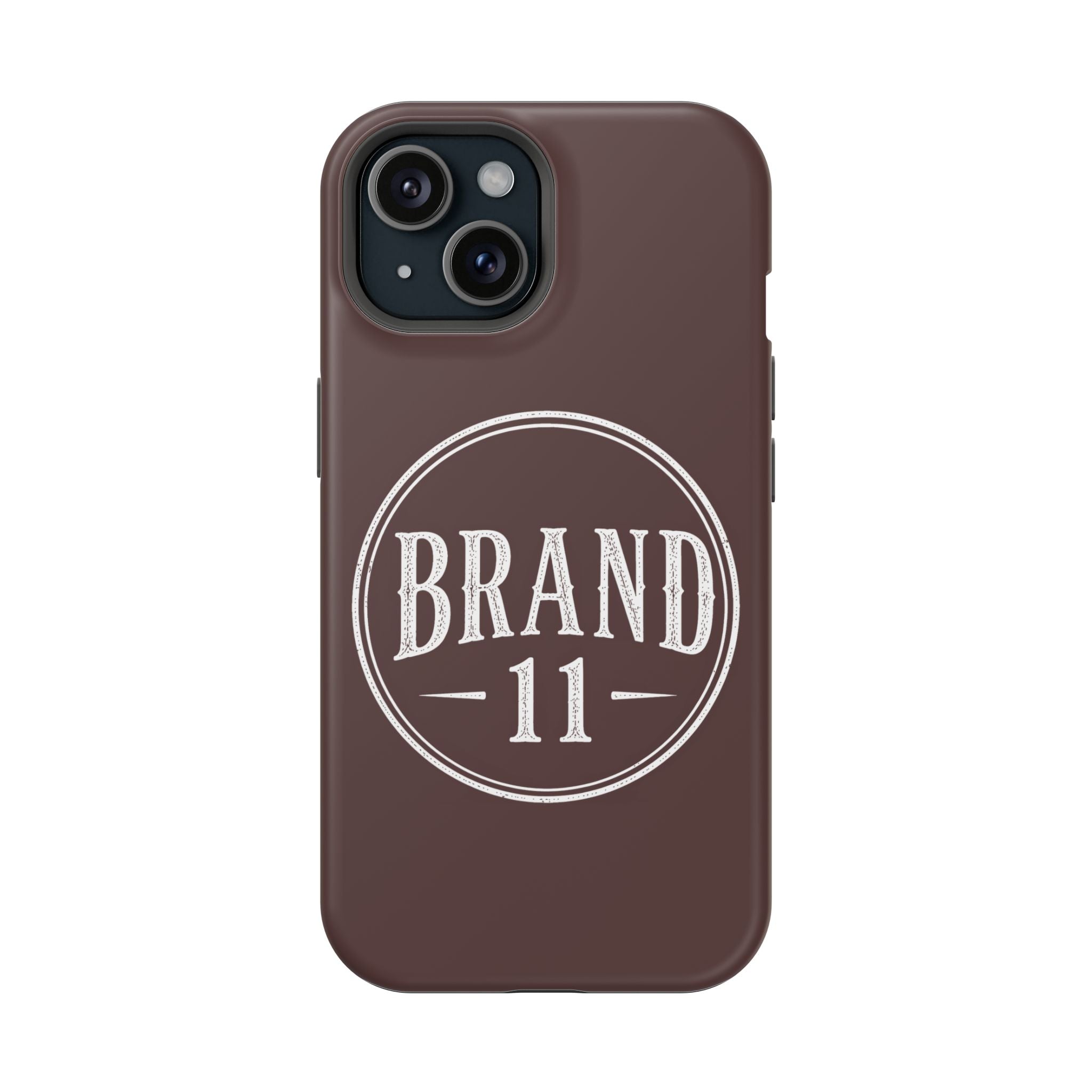 Magnetic Impact-Resistant Phone Case — Vintage 'Brand 11' Logo, MagSafe-Compatible Protective Cover
