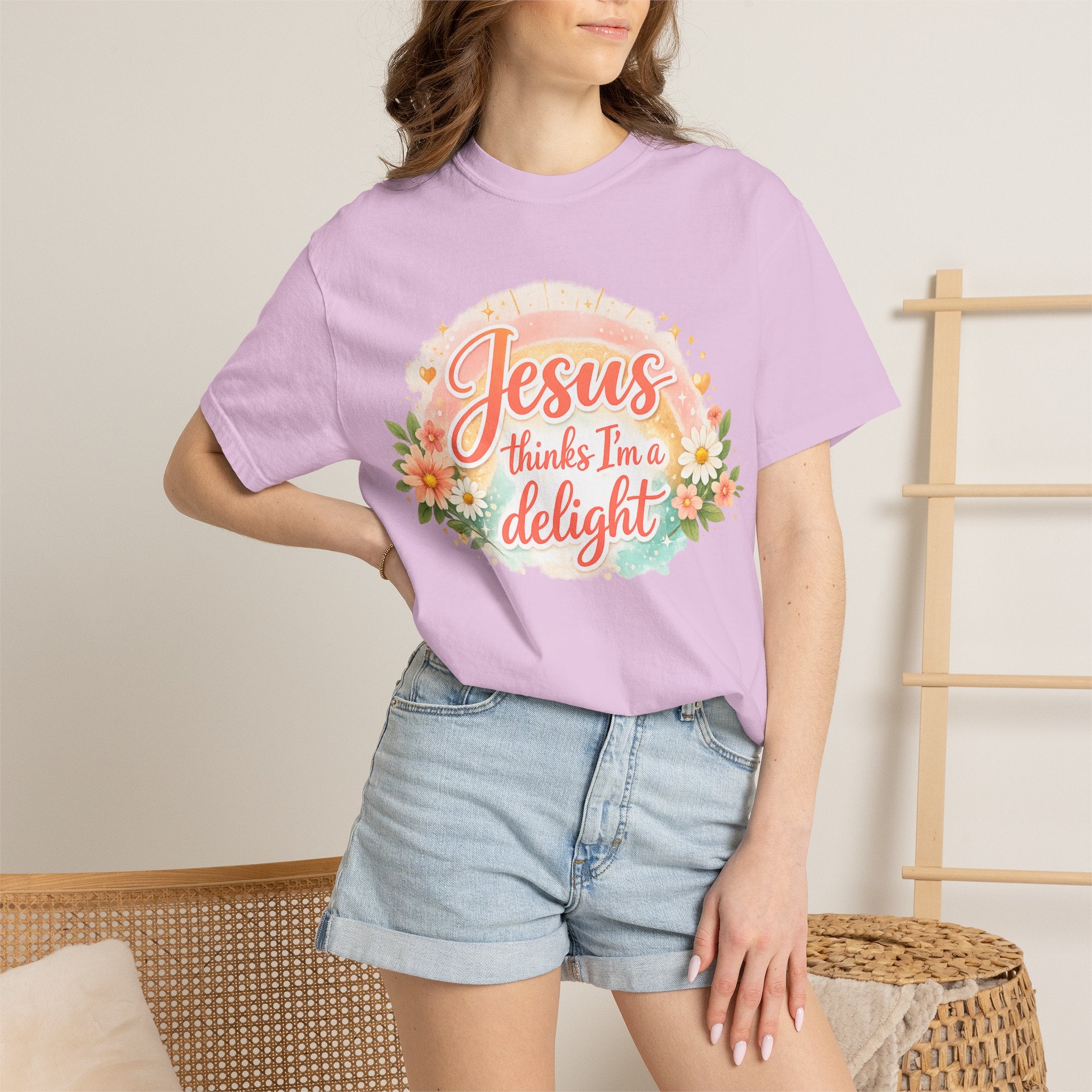 Jesus Thinks I’m a Delight Floral T-Shirt