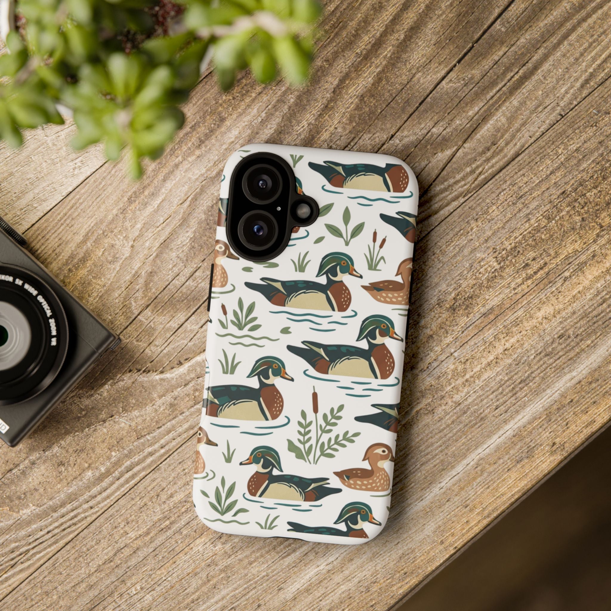 Duck Pattern Phone Case — Cute Woodland Waterfowl iPhone Case