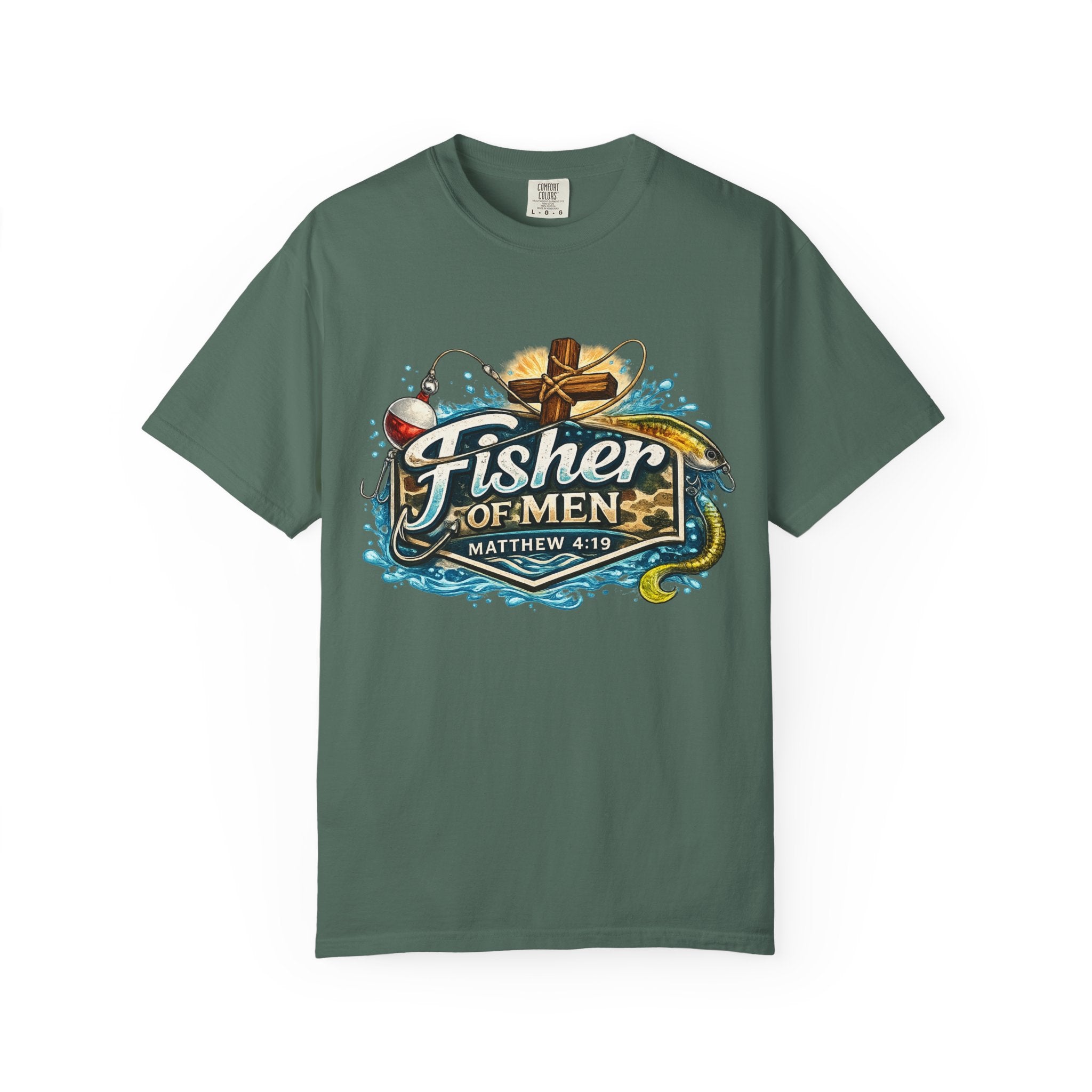 Fisher of Men T-Shirt — Matthew 4:19 Christian Fishing Tee
