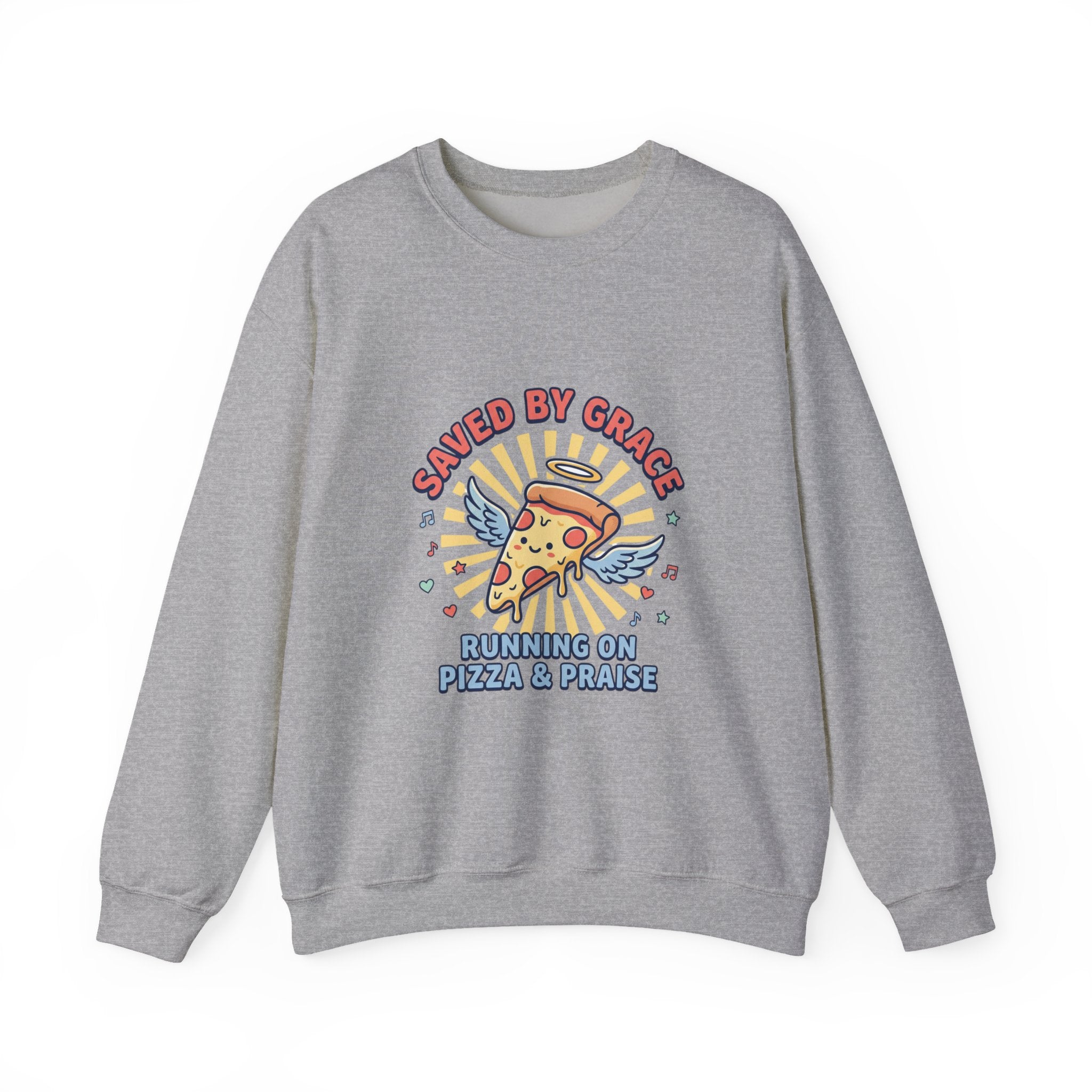 Saved by Grace Crewneck Sweatshirt | Christian memes, church camp retro
