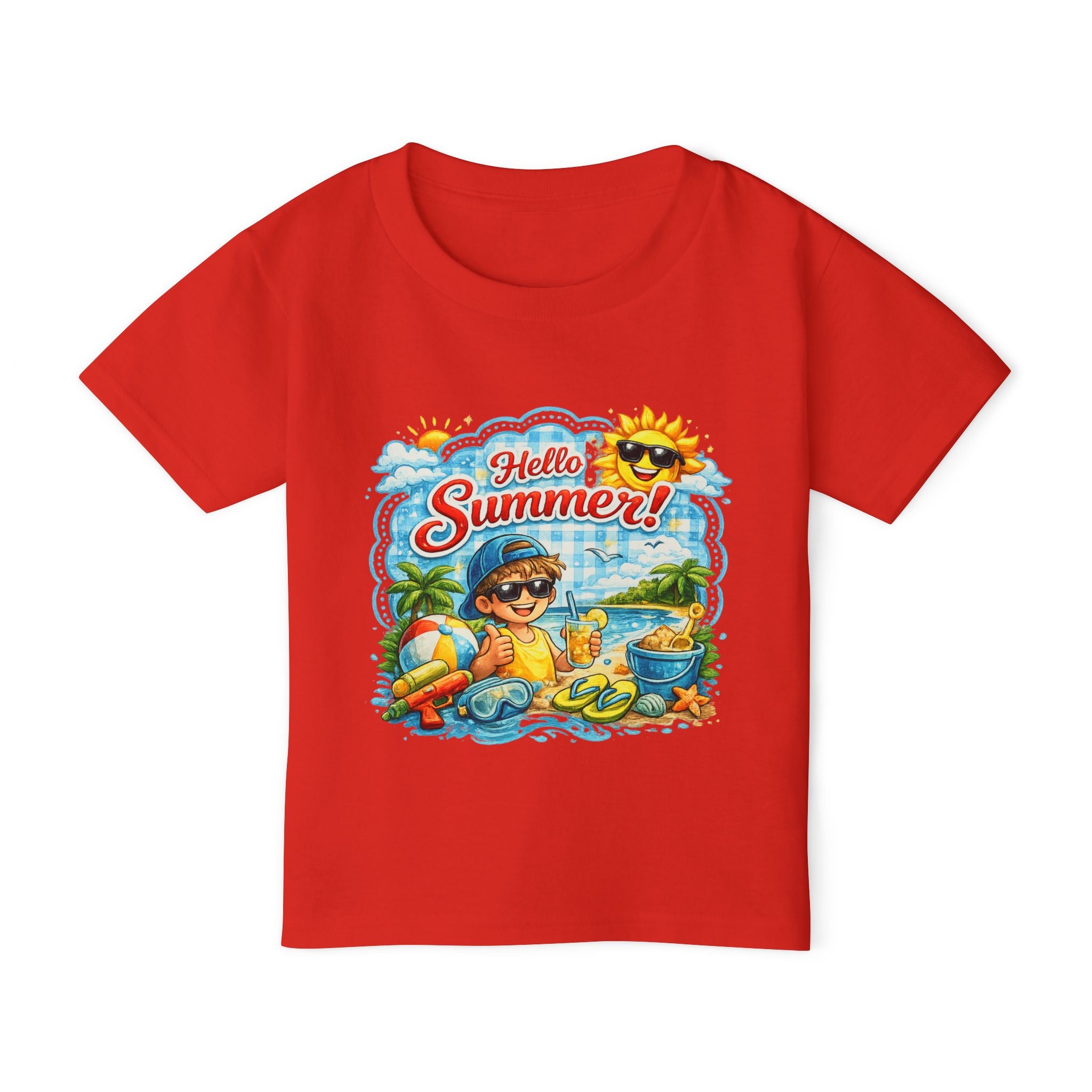 Hello Summer! Toddler T-Shirt — Cute Beach Vacation Tee for Kids