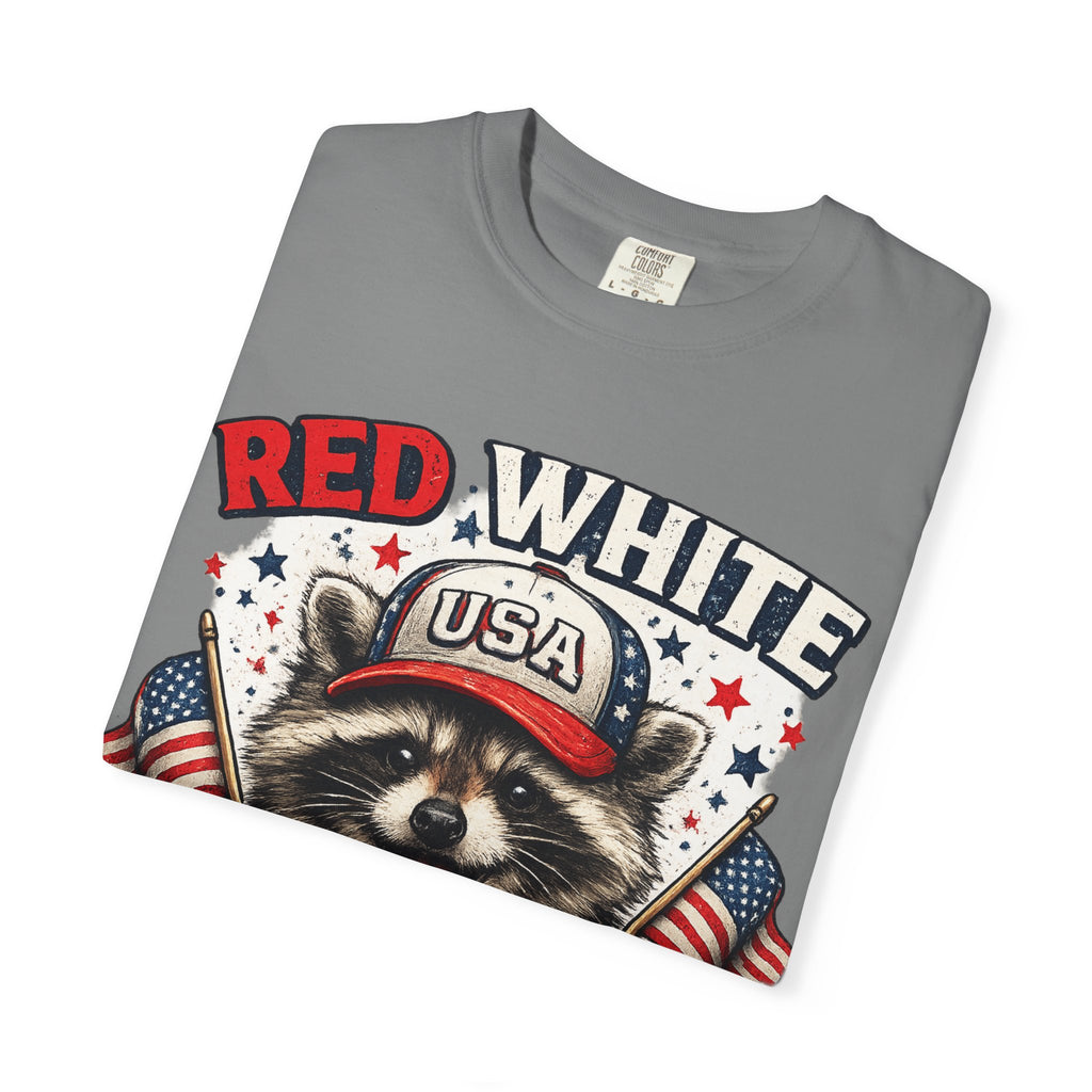 Patriotic Raccoon 'Red White and Feral' T-Shirt