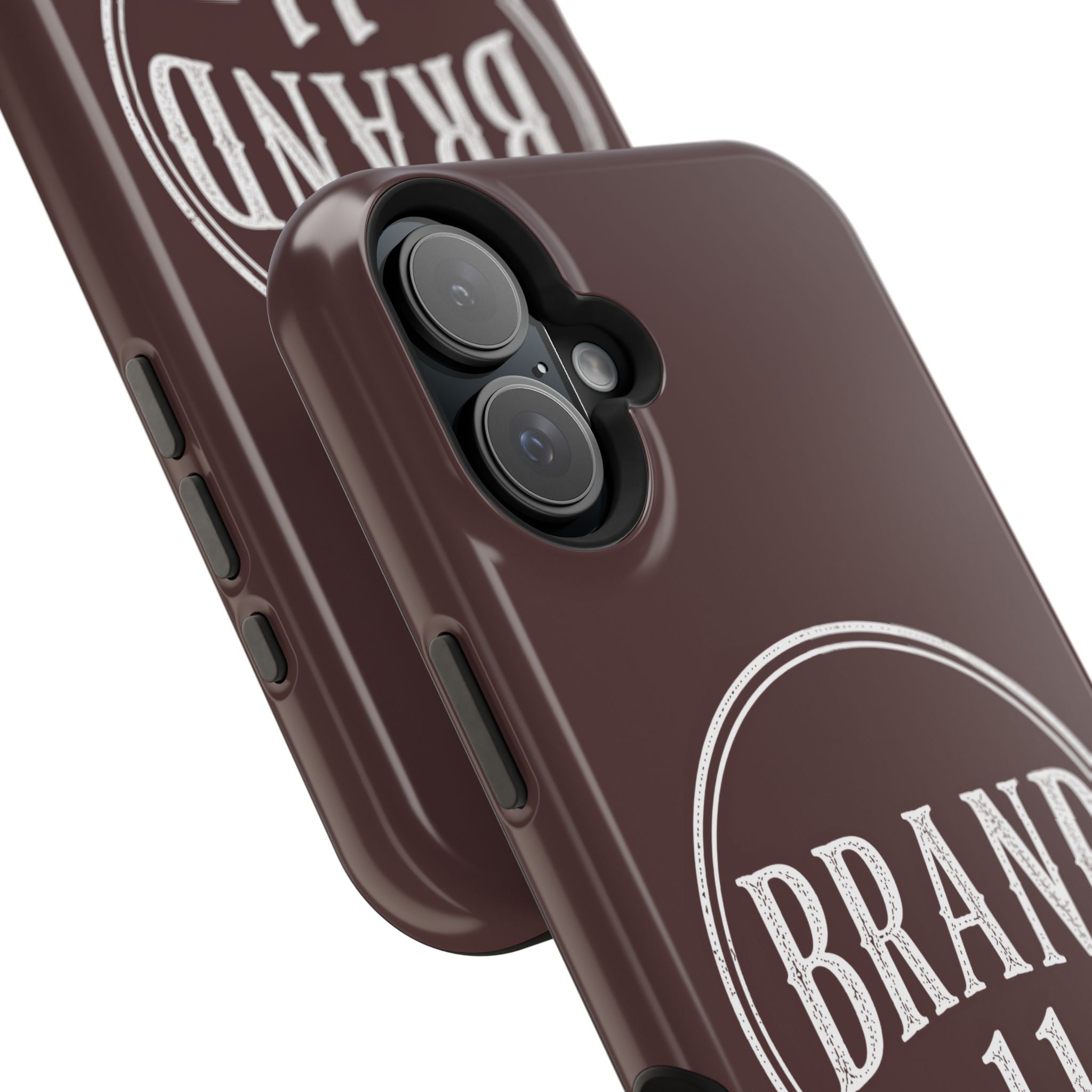 Magnetic Impact-Resistant Phone Case — Vintage 'Brand 11' Logo, MagSafe-Compatible Protective Cover
