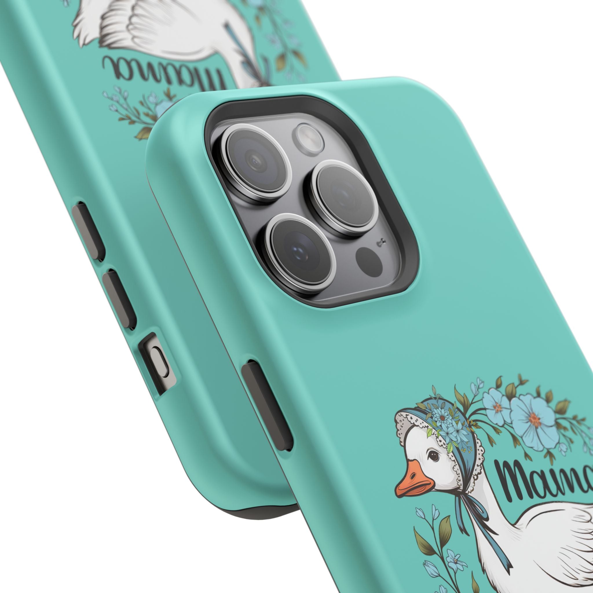 Mama Goose Phone Case — Cute Floral Goose Magnetic Impact‑Resistant Cover
