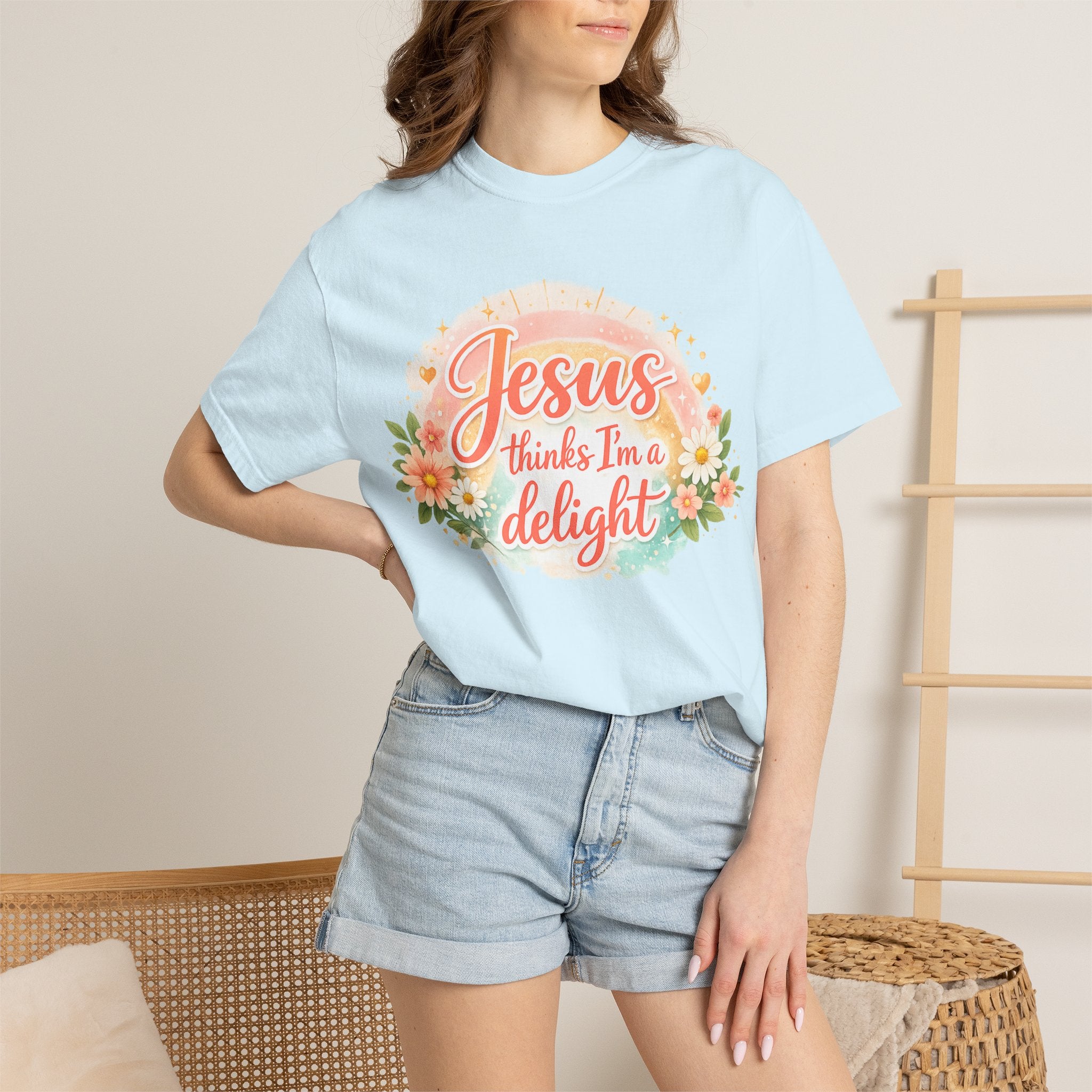 Jesus Thinks I’m a Delight Floral T-Shirt