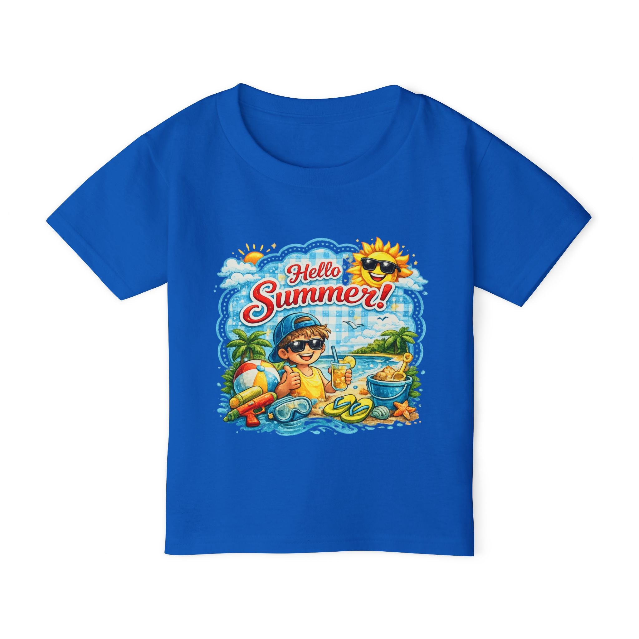 Hello Summer! Toddler T-Shirt — Cute Beach Vacation Tee for Kids