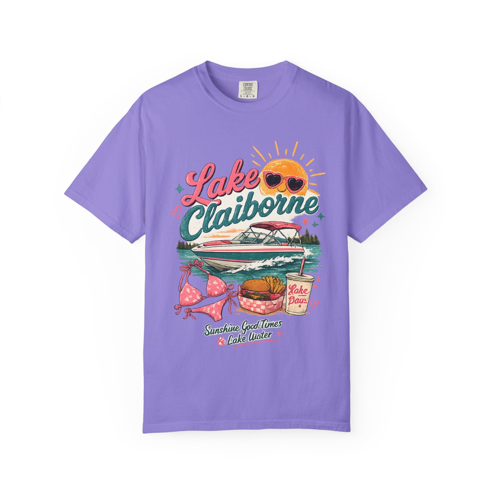 Lake Claiborne T-Shirt — Retro Lakeside Summer Graphic Tee