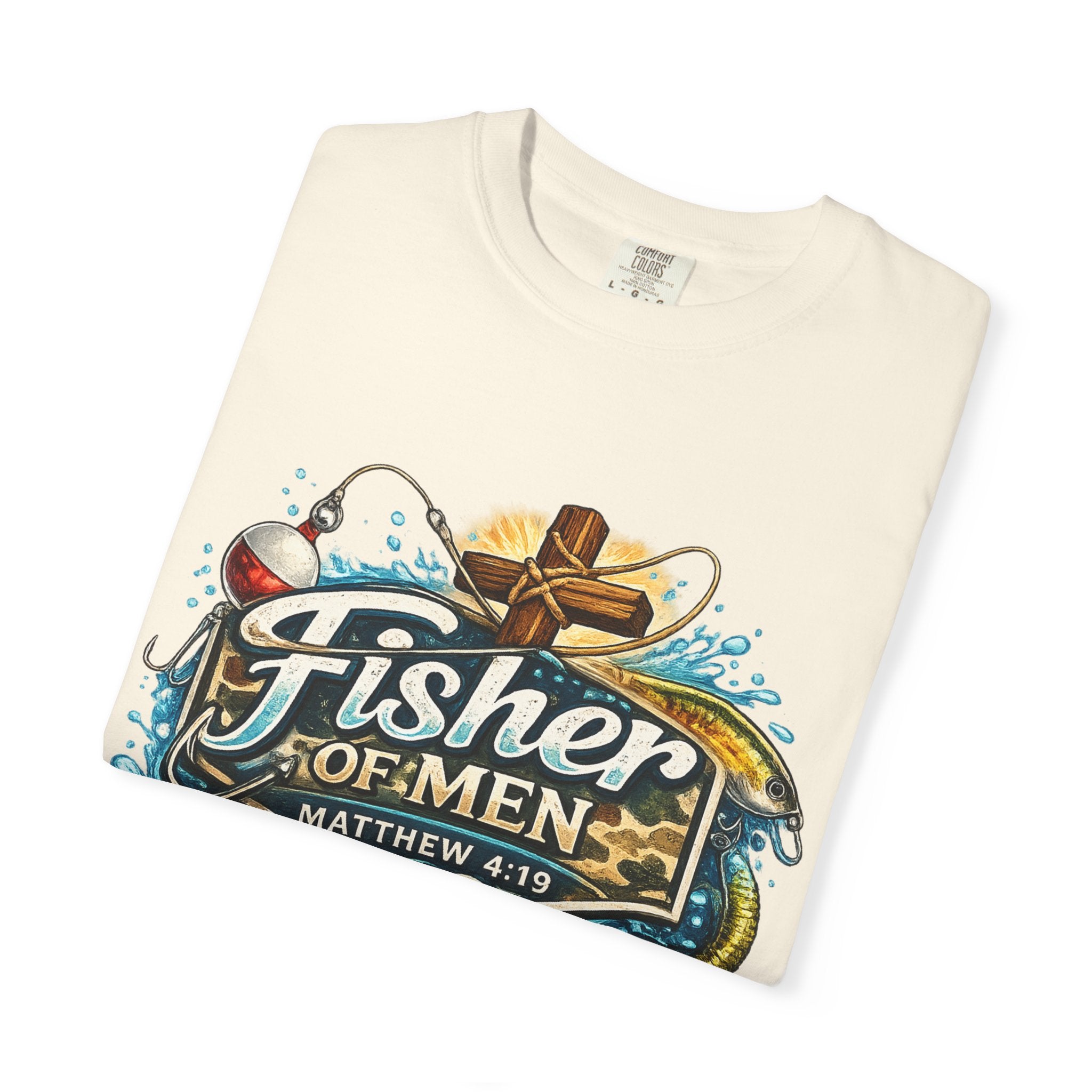 Fisher of Men T-Shirt — Matthew 4:19 Christian Fishing Tee
