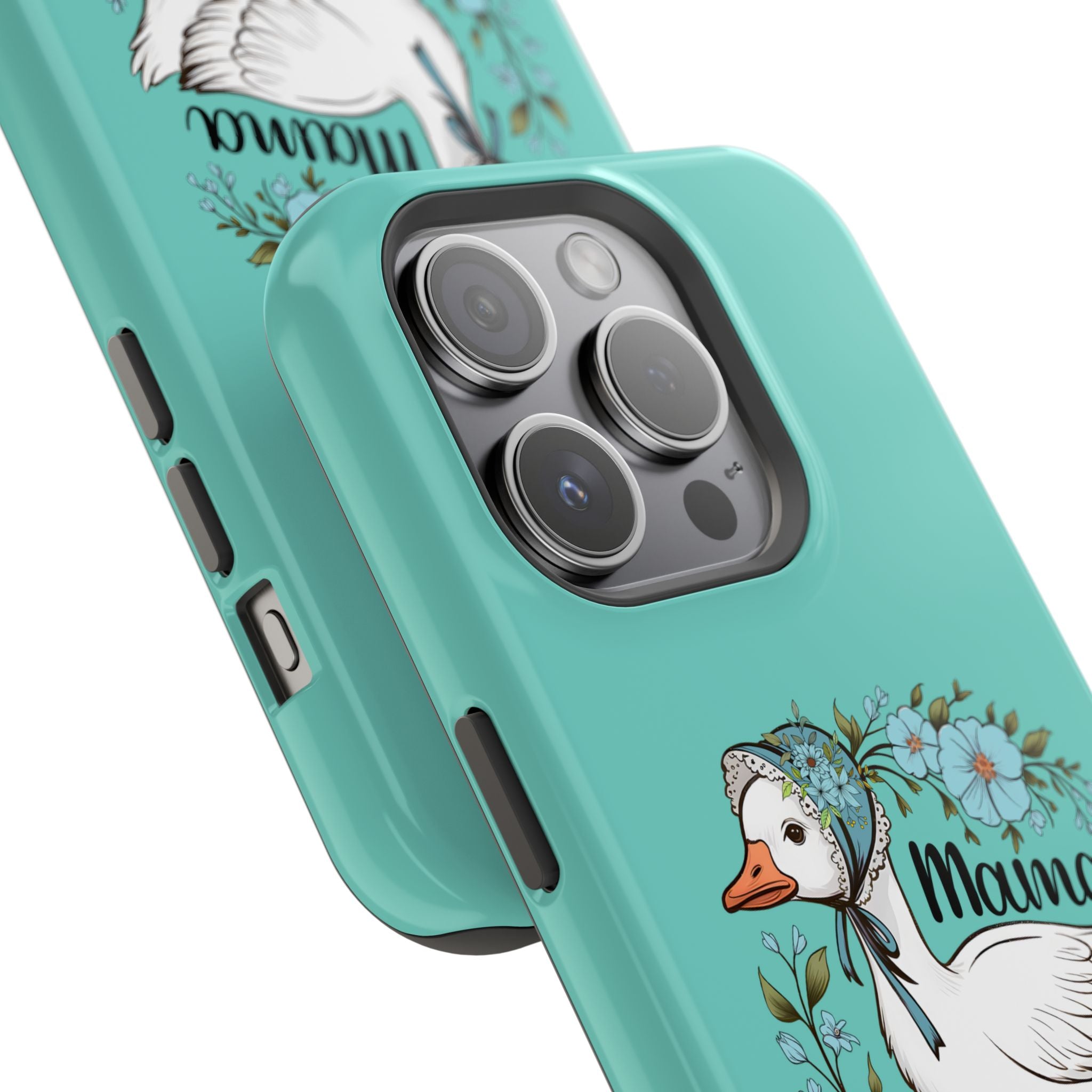 Mama Goose Phone Case — Cute Floral Goose Magnetic Impact‑Resistant Cover