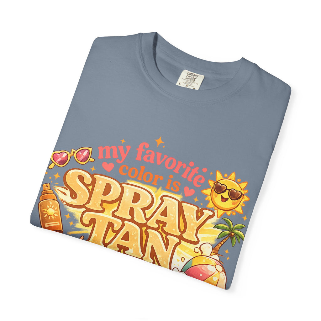 Spray Tan Retro Beach T-Shirt — "My Favorite Color is Spray Tan"