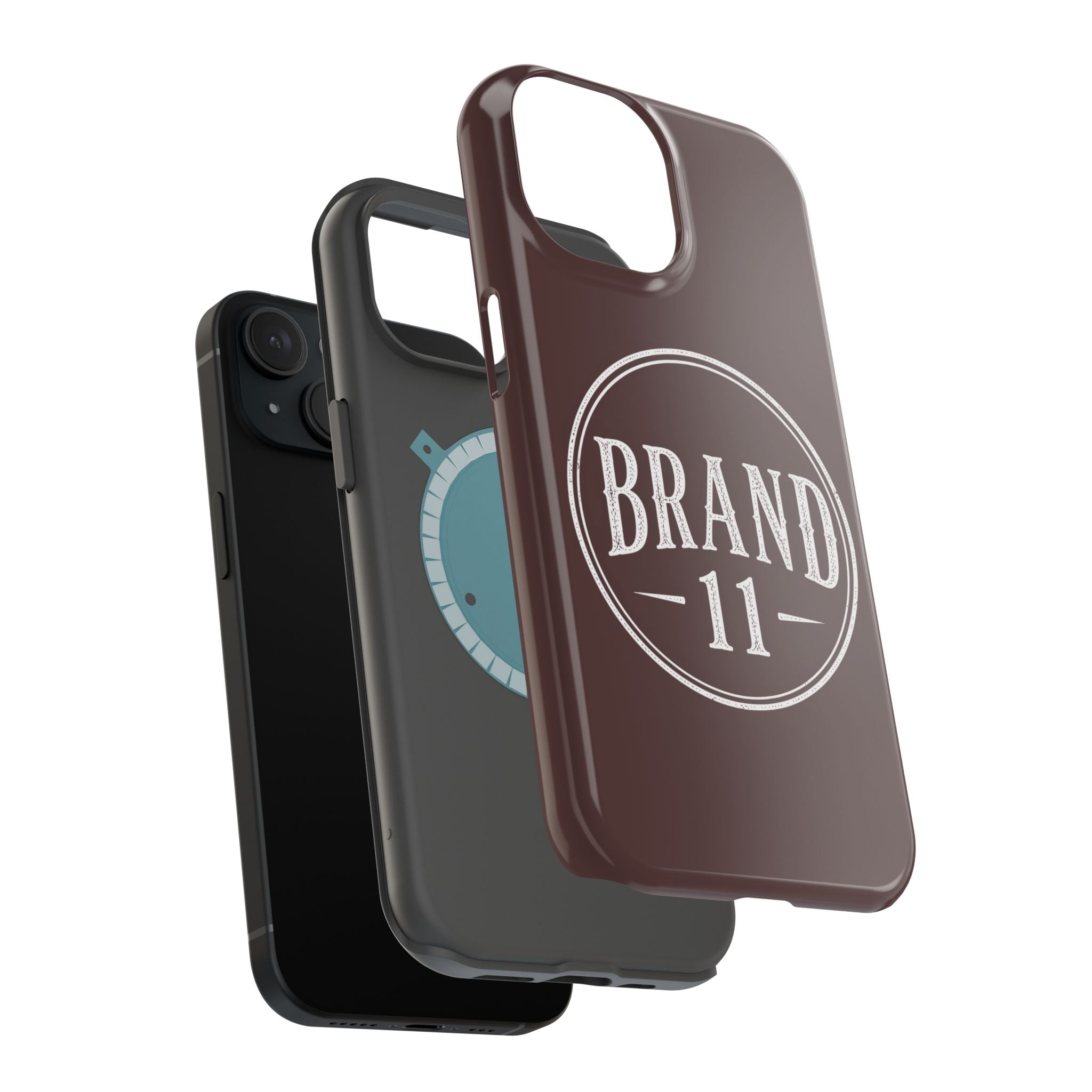 Magnetic Impact-Resistant Phone Case — Vintage 'Brand 11' Logo, MagSafe-Compatible Protective Cover